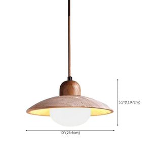 ZOWALA - Contemporary Geometric Stone Bedroom Pendant Light Image - 17
