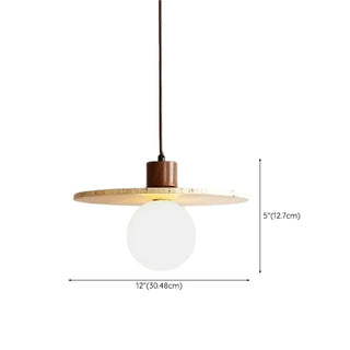 ZOWALA - Contemporary Geometric Stone Bedroom Pendant Light Image - 18