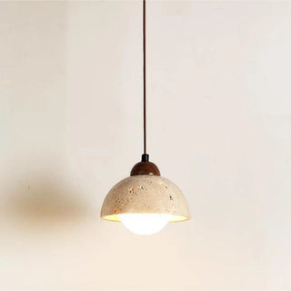 ZOWALA - Contemporary Geometric Stone Bedroom Pendant Light Image - 2