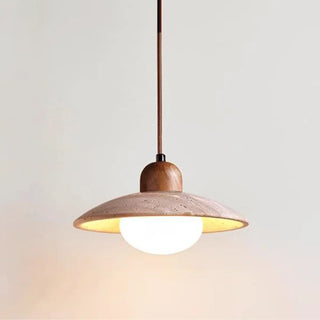 ZOWALA - Contemporary Geometric Stone Bedroom Pendant Light Image - 8