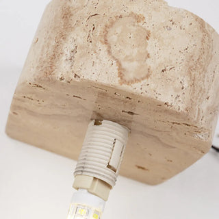 Modern Beige Square Stone Bedroom LED Wall Sconce Zawala Image - 11