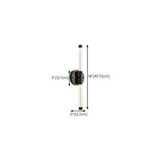 ZOWALA - Contemporary White Vertical Wall Vanity Light #size