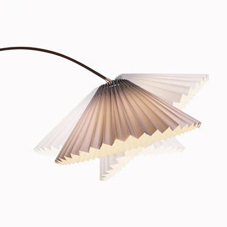 ZOWALA - Contemporary Black Arc Adjustable Pleated Floor Lamp Image - 3