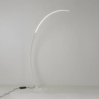 Contemporary Living Room White Arc LED Floor Lamp Zawala Image - 11
