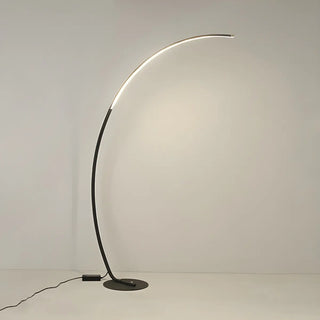 Contemporary Living Room White Arc LED Floor Lamp Zawala Image - 12