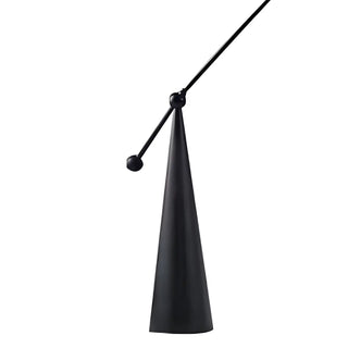 Contemporary Black Arc and White Globe Acrylic Floor Lamp Zawala Image - 8