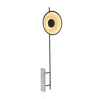 Contemporary Circular LED and Marble Base Floor Lamp Zawala Image - 11