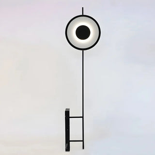 Contemporary Circular LED and Marble Base Floor Lamp Zawala Image - 16