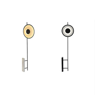 Contemporary Circular LED and Marble Base Floor Lamp Zawala Image - 17