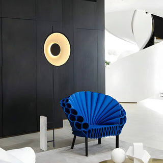 Contemporary Circular LED and Marble Base Floor Lamp Zawala Image - 8