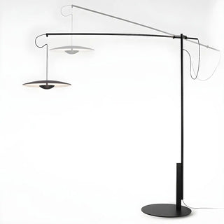 Modern Black Disc Adjustable Metal LED Floor Lamp Zawala Image - 11