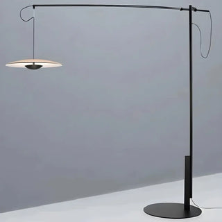 Modern Black Disc Adjustable Metal LED Floor Lamp Zawala Image - 6