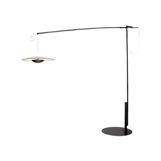 Modern Black Disc Adjustable Metal LED Floor Lamp Zawala Image - 7