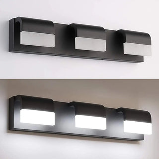 ZOWALA - Contemporary Black LED Bathroom Vanity Light Fixture Image - 11