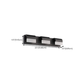 ZOWALA - Contemporary Black LED Bathroom Vanity Light Fixture #size