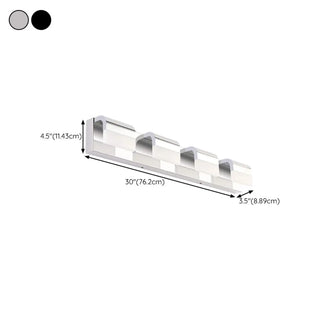 ZOWALA - Contemporary Black LED Bathroom Vanity Light Fixture Image - 17