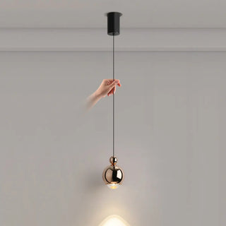 ZOWALA - Contemporary Globe Metal Dining Room Black Pendant Light Image - 11