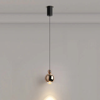 ZOWALA - Contemporary Globe Metal Dining Room Black Pendant Light Image - 14