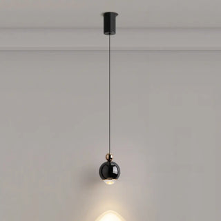 ZOWALA - Contemporary Globe Metal Dining Room Black Pendant Light Image - 15
