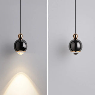 ZOWALA - Contemporary Globe Metal Dining Room Black Pendant Light Image - 16