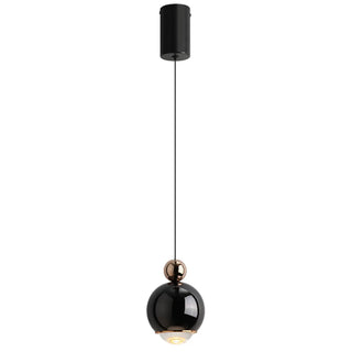 ZOWALA - Contemporary Globe Metal Dining Room Black Pendant Light Image - 6