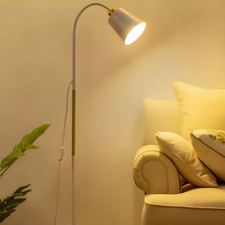 Sleek Black and Gold Cone Modern Metal Floor Light Zawala Image - 2