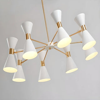 ZOWALA - Contemporary Cone Iron Large Living Room Black Chandelier Image - 7