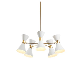 ZOWALA - Contemporary Cone Iron Large Living Room Black Chandelier Image - 8