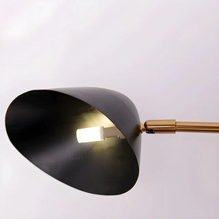 Contemporary Metal Swing Arm Bedroom Large Black Wall Light Image - 9