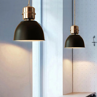 ZOWALA - Contemporary Bowl Metal Dining Room Yellow Pendant Light Image - 1