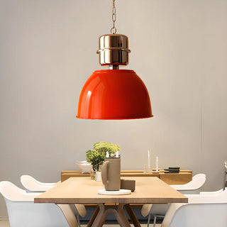 ZOWALA - Contemporary Bowl Metal Dining Room Yellow Pendant Light Image - 2