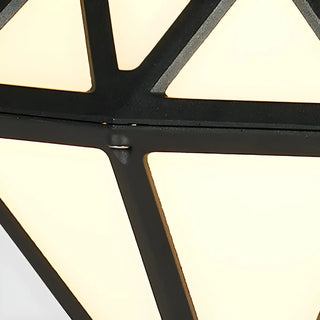 Modern Diamond Shape Outdoor Fence Post Light Black Zawala Image - 11