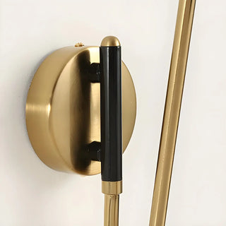 ZOWALA - Contemporary Swing Arm Adjustable Metal Gold Wall Sconce Image - 13
