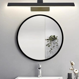 Black Contemporary Rectangular Metal LED Vanity Light Zawala Image - 1