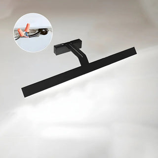 Black Contemporary Rectangular Metal LED Vanity Light Zawala Image - 10
