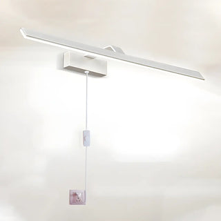 Black Contemporary Rectangular Metal LED Vanity Light Zawala Image - 14