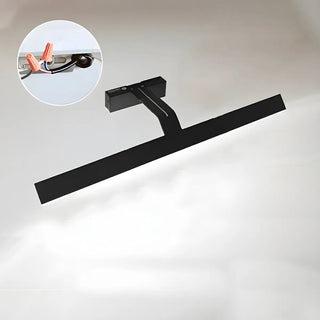 Black Contemporary Rectangular Metal LED Vanity Light Zawala Image - 15