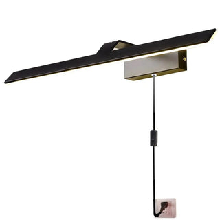 Black Contemporary Rectangular Metal LED Vanity Light Zawala Image - 17