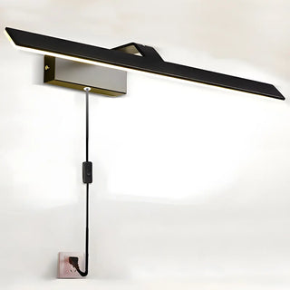 Black Contemporary Rectangular Metal LED Vanity Light Zawala Image - 18