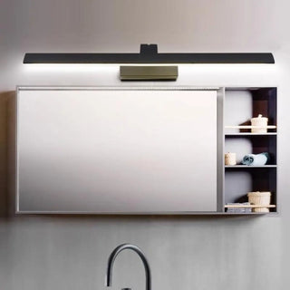 Black Contemporary Rectangular Metal LED Vanity Light Zawala Image - 2
