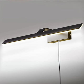 Black Contemporary Rectangular Metal LED Vanity Light Zawala Image - 20