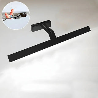 Black Contemporary Rectangular Metal LED Vanity Light Zawala Image - 21