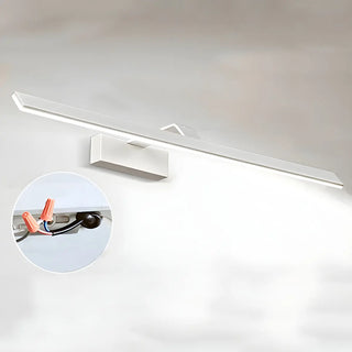 Black Contemporary Rectangular Metal LED Vanity Light Zawala Image - 22