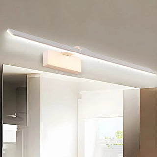 Black Contemporary Rectangular Metal LED Vanity Light Zawala Image - 4