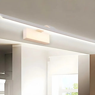 Black Contemporary Rectangular Metal LED Vanity Light Zawala Image - 6