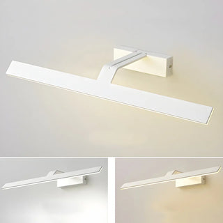 Black Contemporary Rectangular Metal LED Vanity Light Zawala Image - 7