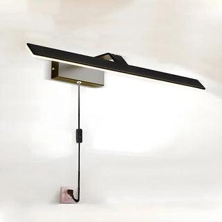 Black Contemporary Rectangular Metal LED Vanity Light Zawala Image - 8