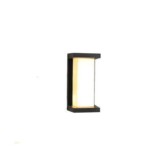Modern Square Black Metal Outdoor Waterproof Wall Light Zawala Image - 12