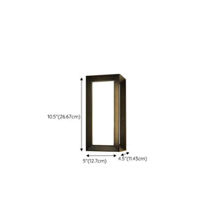 Modern Square Black Metal Outdoor Waterproof Wall Light Zawala Image - 18