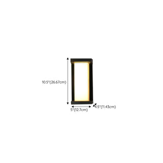 Modern Square Black Metal Outdoor Waterproof Wall Light Zawala Image - 19